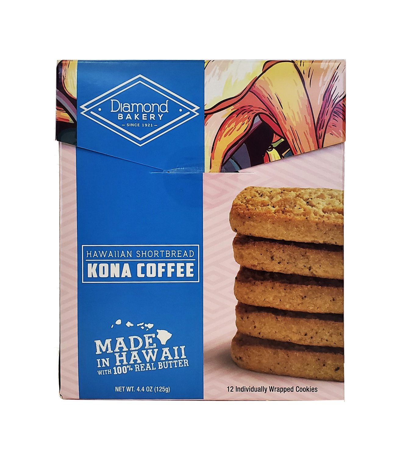 Diamond Bakery Hawaiian Shortbread Cookies - Kona Coffee
 4.4 oz.