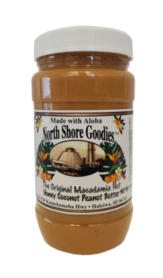 North Shore Goodies The Original Macadamia Nut Honey Coconut Peanut Butter 8 oz