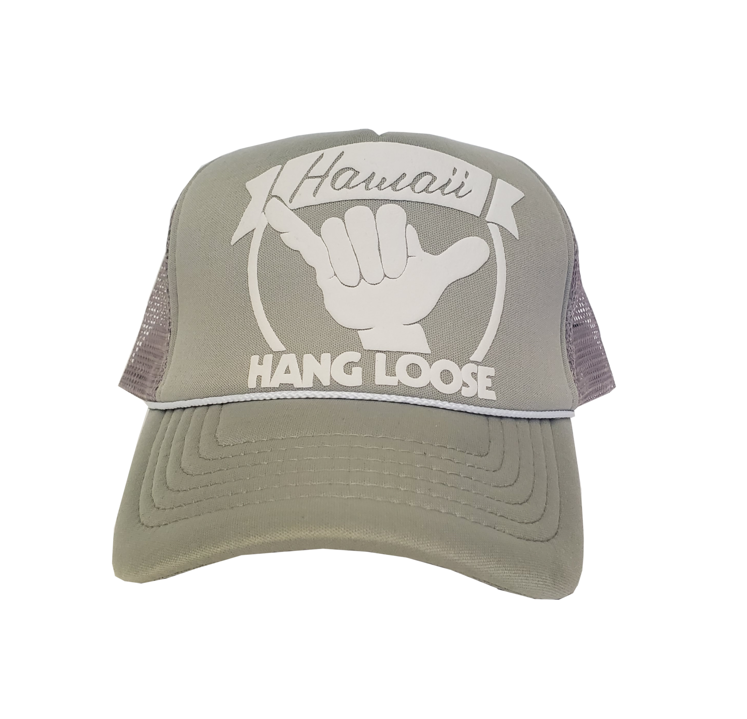 Hawaiian Headwear Hang Loose Hawaii Foam Trucker Hat - Gray