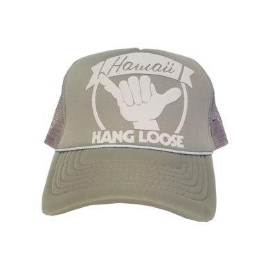 Hawaiian Headwear Hang Loose Hawaii Foam Trucker Hat - Gray