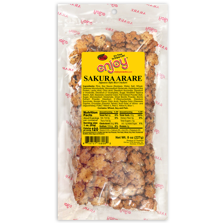 Enjoy Sakura Arare 8 oz | Arare Japanese Crackers