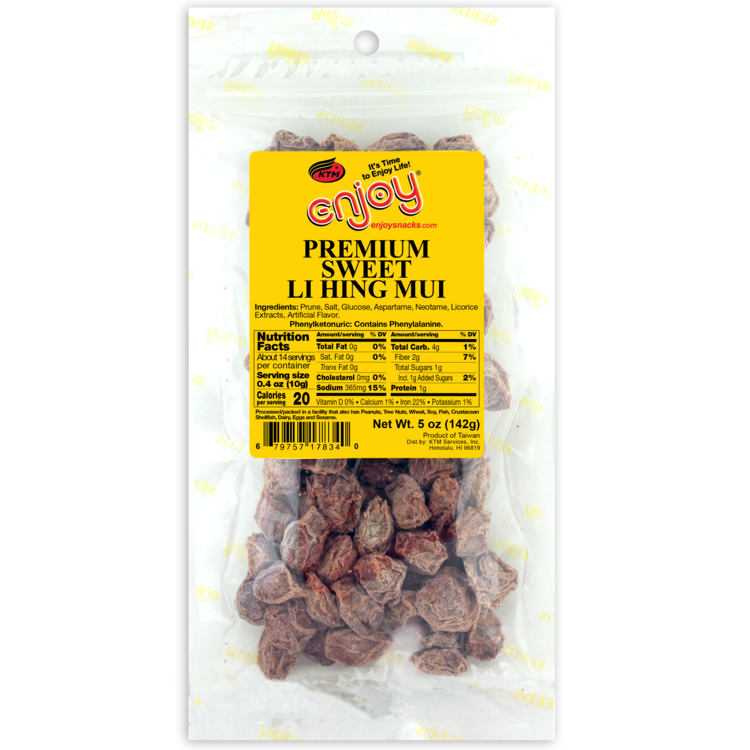 Enjoy Premium Sweet  Li Hing Mui 5oz