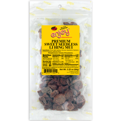 Enjoy Premium Sweet Seedless Li Hing Mui 2.25oz