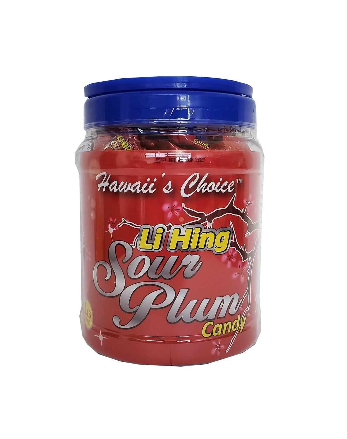 Hawaii's Choice Li Hing Sour Plum Candy 1lb Jar