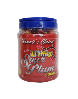 Hawaii's Choice Li Hing Sour Plum Candy 1lb Jar