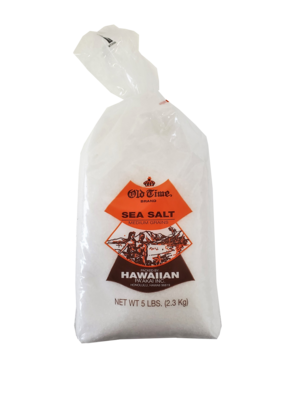 Old Time Hawaiian Sea Salt 5LB (Med Grains)