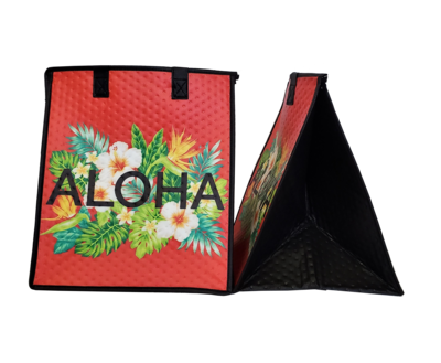 Tropical Paper Garden - Insulated Large Bag - EXPRESSIONS RED LARGE