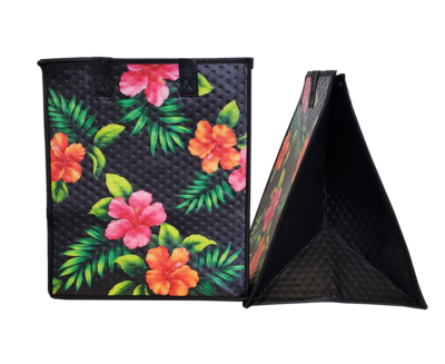 Tropical Paper Garden - Insulated Large Bag - MOODY BLACK