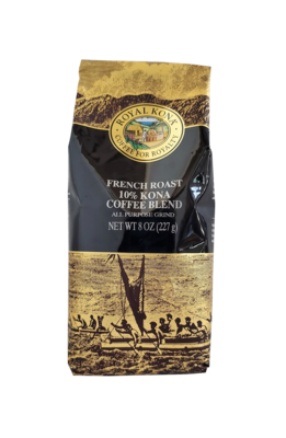 Royal Kona Coffee - French Roast 10% Kona Coffee Blend 8 oz