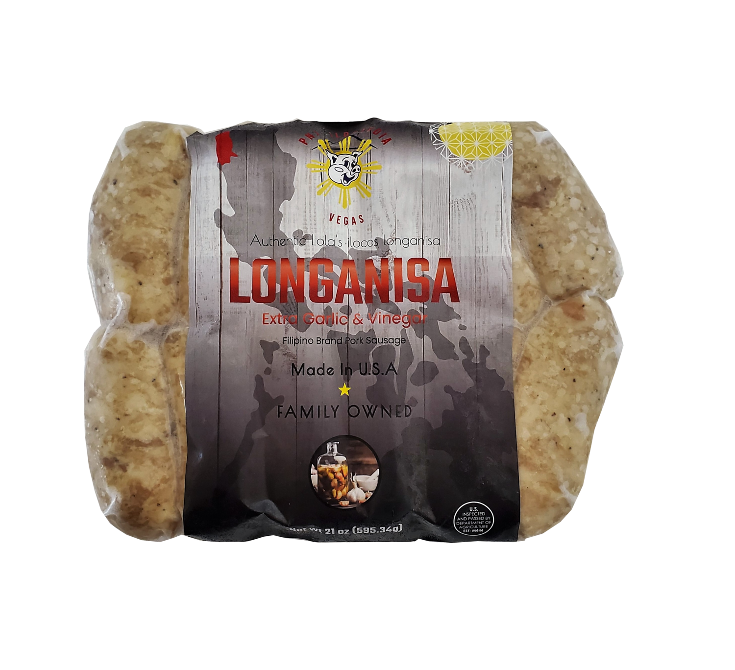 PNJ Ilocandia Authentic Lola's Iloco's Longanisa 21 oz. Extra Garlic