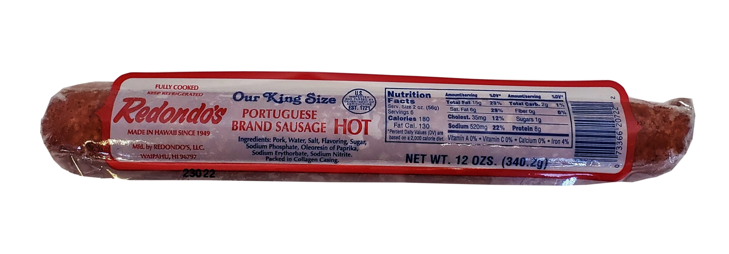 Redondo's Our King Size Portuguese Sausage Hot 12 oz