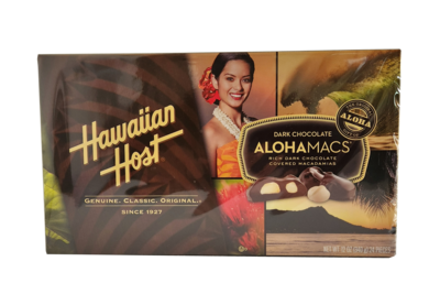 Hawaiian Host "ALOHAMACS" Dark Chocolate Covered Macadamia Nuts 12 oz