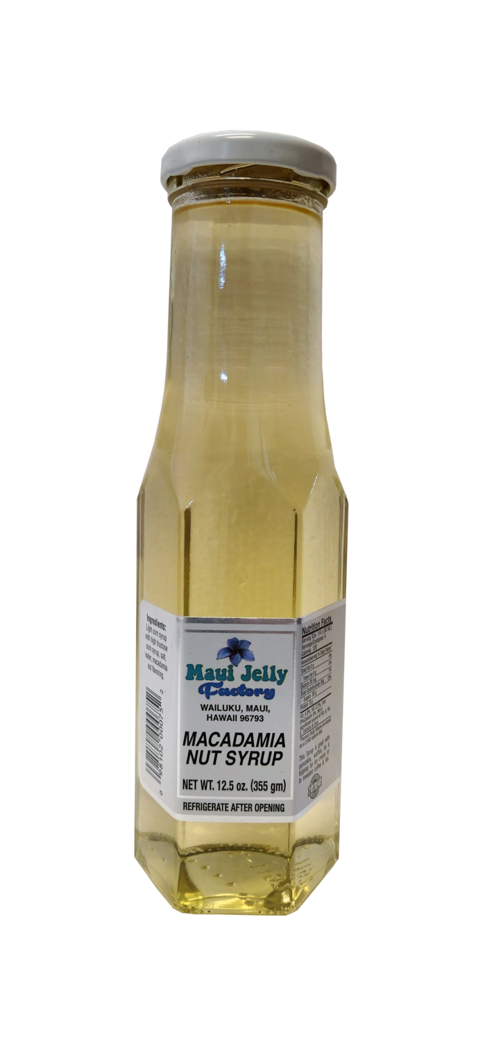 Maui Jelly Factory Macadamia Nut Syrup 12.5oz.