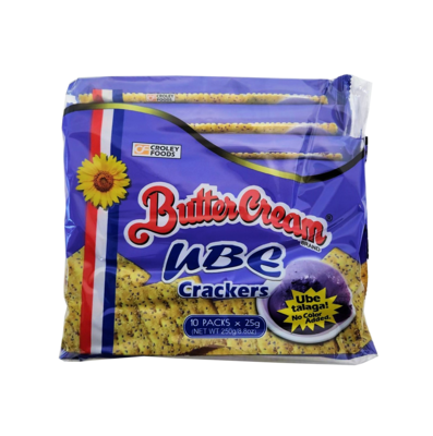 Croley Foods Butter Cream Ube Crackers 10/pk 8.8oz