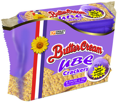 Croley Foods Butter Cream Ube Crackers 10/pk 8.8oz