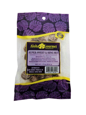 Aloha Gourmet Super Sweet Li Hing Mui 1.75 oz (NOT FOR SALE TO CALIFORNIA)