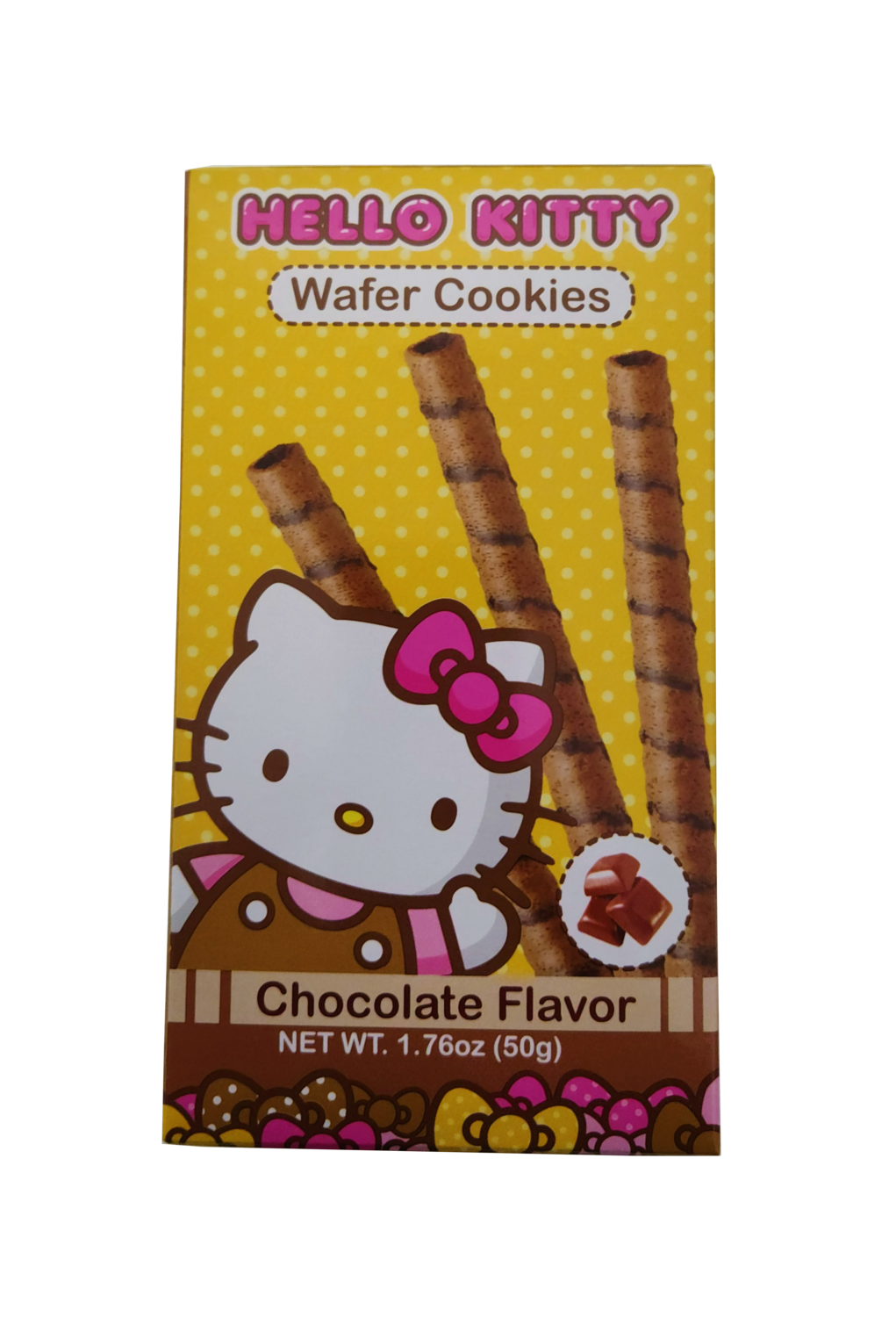 Hello Kitty Wafer Cookies Chocolate Flavor 1.76 oz Hello Kitty Wafer Cookies Chocolate Flavor 1.76 oz