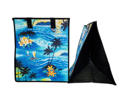 Tropical Paper Garden - Insulated Large Bag - SWEET ESCAPE BLUE