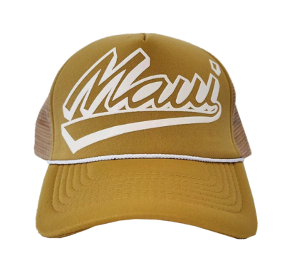 Hawaiian Headwear Shadow Maui Foam Trucker Hat - Tan
