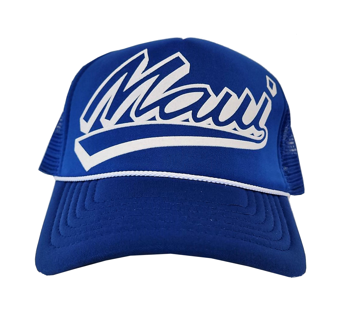 Hawaiian Headwear Shadow Maui Foam Trucker Hat - Royal Blue