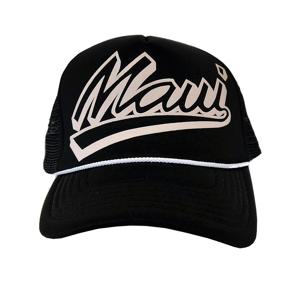 Hawaiian Headwear Shadow Maui Foam Trucker Hat - Black
