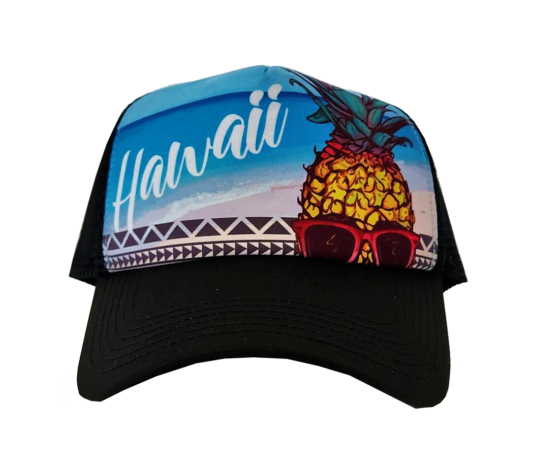 Hawaiian Headwear Beach Pineapple Hawaii Foam Trucker Hat