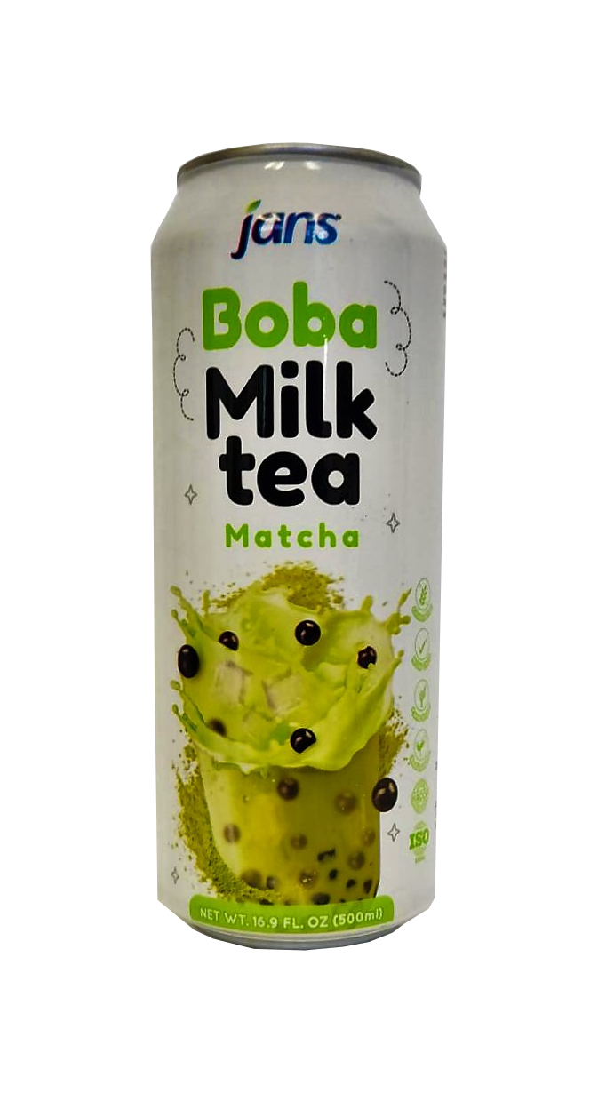 JANS Boba Milk Tea Matcha 16.9 oz