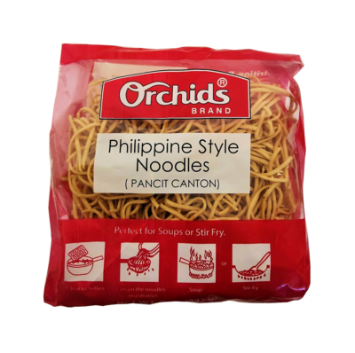 Orchids Pancit Canton Rice Noodles (Philippine Style Noodles) 8 oz