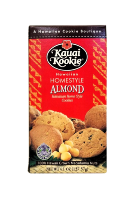 Kauai Kookie Almond Cookies 4.5 oz Kauai Kookie Almond Cookies 4.5 oz