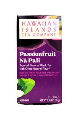 Hawaiian Islands Tea Co. Passion Fruit Napali Tropical Flavored Black Tea 20CT/EA 1.41oz
