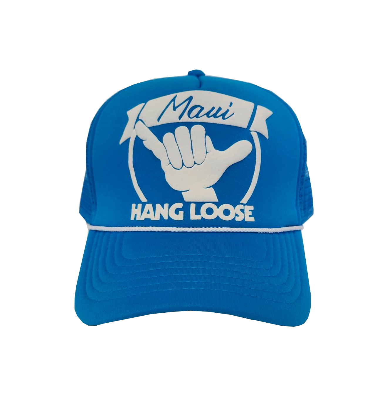 Hawaiian Headwear Hang Loose Maui Foam Trucker Hat Lt. Blue
