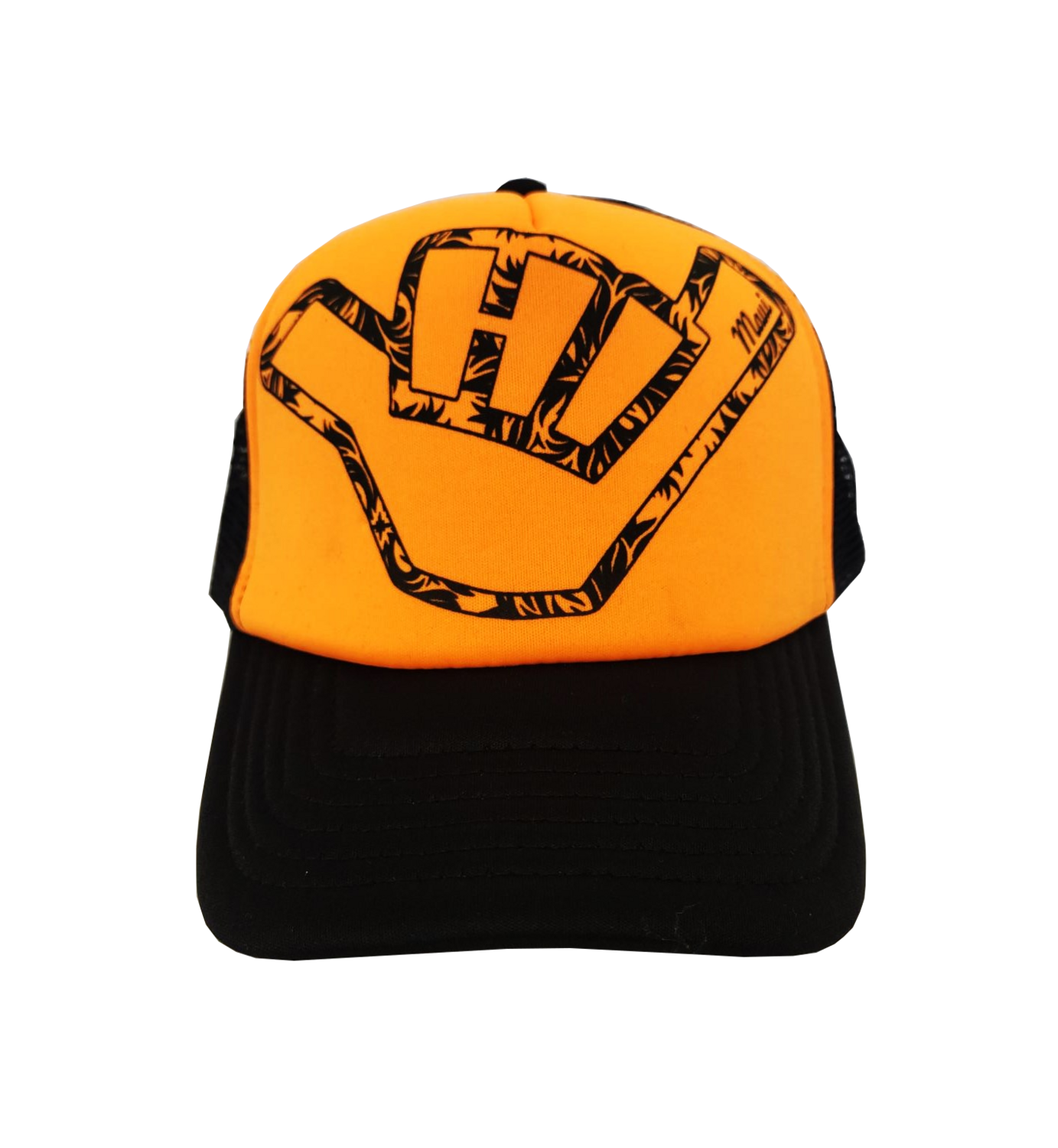 Hawaiian Headwear Neon Shaka Maui Foam Trucker Hat - Orange