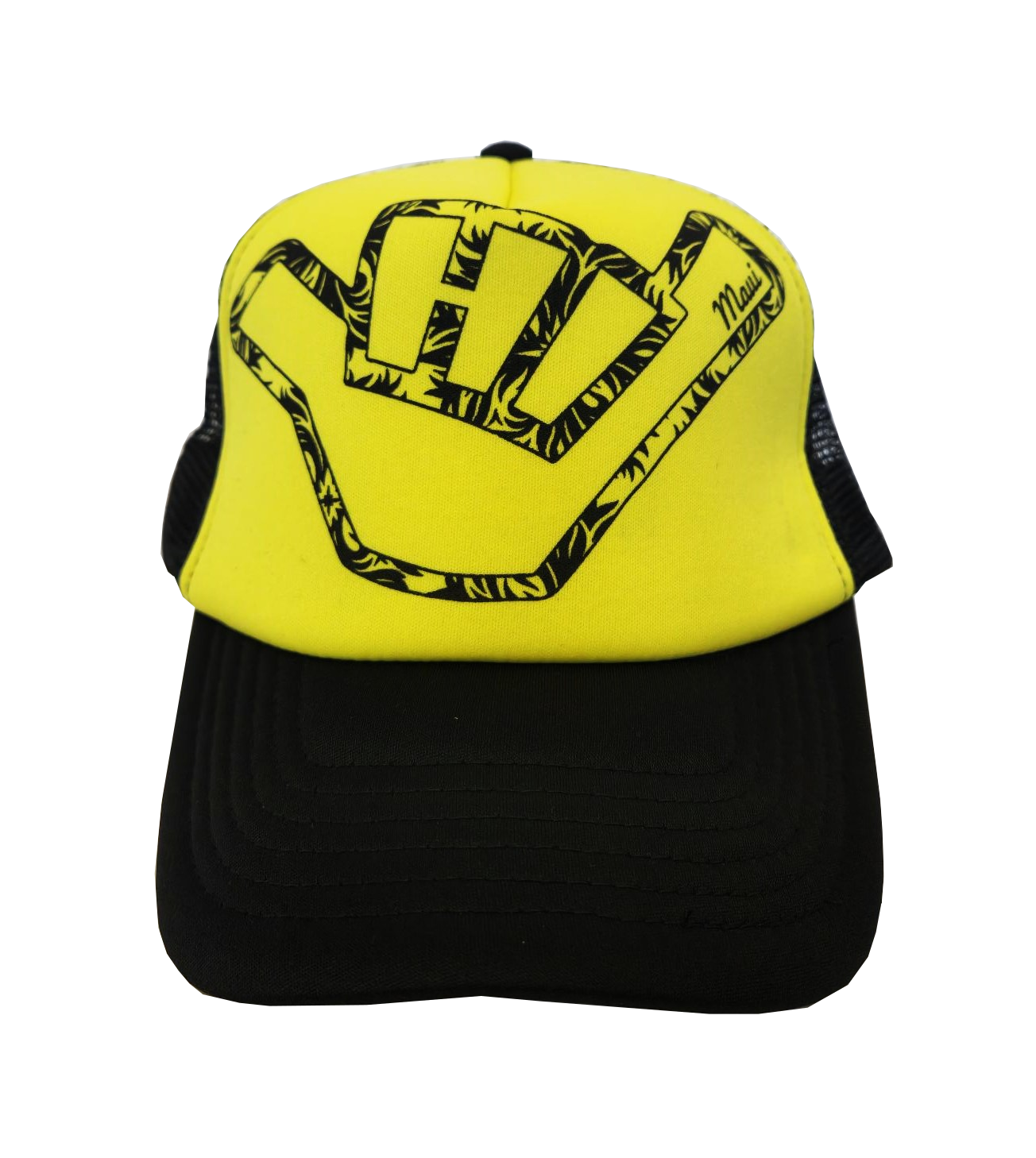 Hawaiian Headwear Neon Shaka Maui Foam Trucker Hat Yellow
