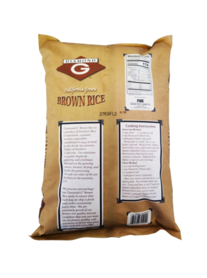 Diamond G Calrose Brown Rice 20 LB (LOCAL PICK UP ONLY)