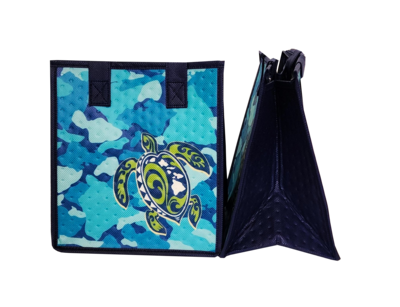 Tropical Paper Garden - Insulated Small Bag - ISLAND CAMO PET BLUE