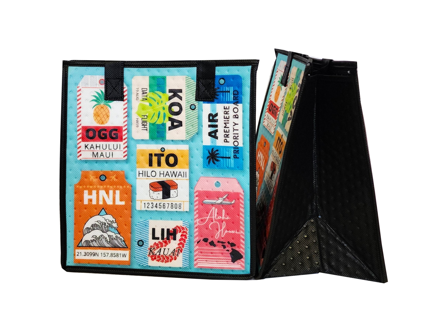 Tropical Paper Garden Insulated Medium Bag BAG TAG BLUE