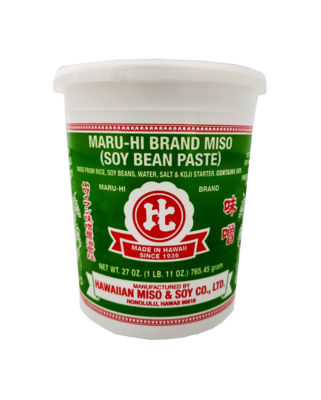 Hawaiian Miso &amp; Soy Co. Ltd. Maru-Hi Brand Miso (Soy Bean Paste) 27oz.