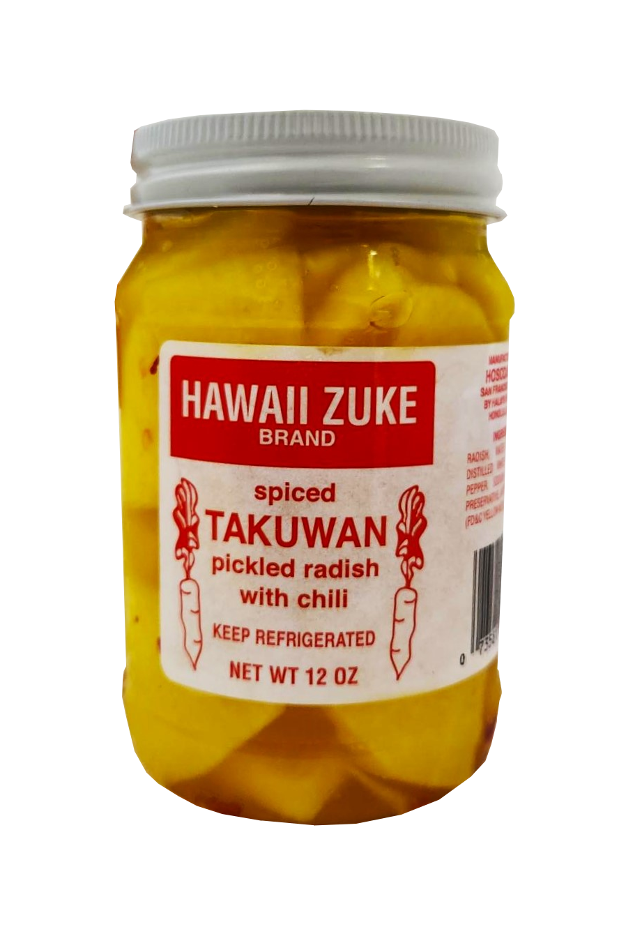 Hawaii Zuke Brand Takuwan Pickled Radish - Spiced 12oz