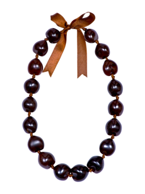 Kukui Nut Lei - Brown