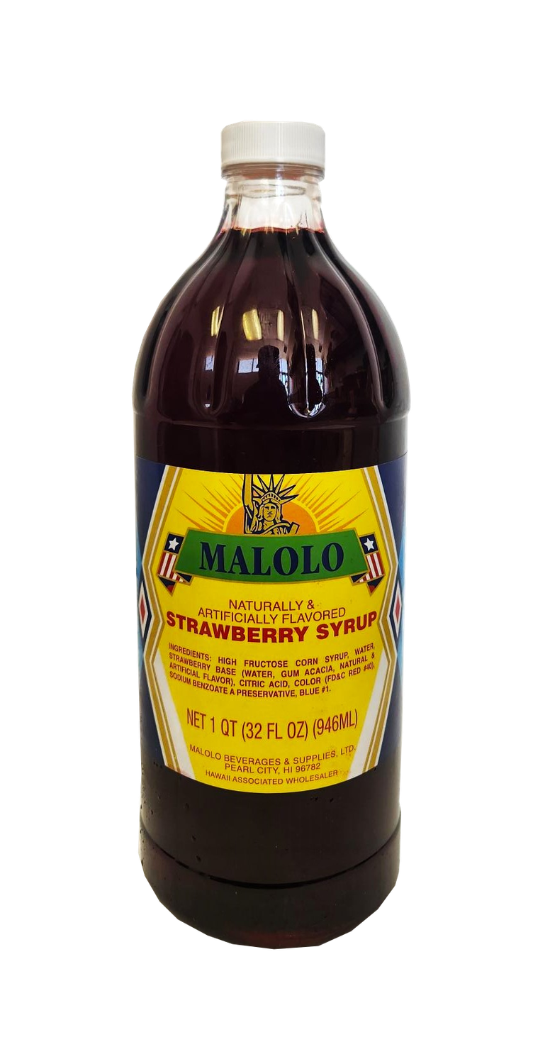 Malolo Strawberry Syrup 32 oz