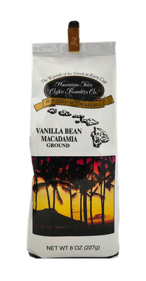 Hawaiian Isles Coffee Roasters Co. Vanilla Bean Macadamia Ground Coffee 8oz.