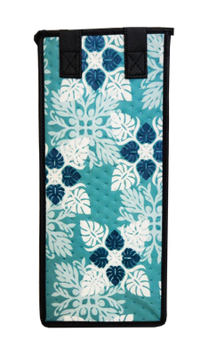 Tropical Paper Garden - Single Wine Bag- MISTY SEAFOAM