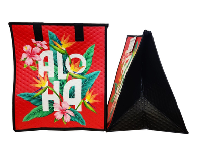 Tropical Paper Garden - Insulated Large Bag - GREETINGS RED LRG