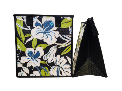 Tropical Paper Garden - Insulated Medium Bag - DEWDROPS BLACK (BLACK FRIDAY SALE LIMIT 12)