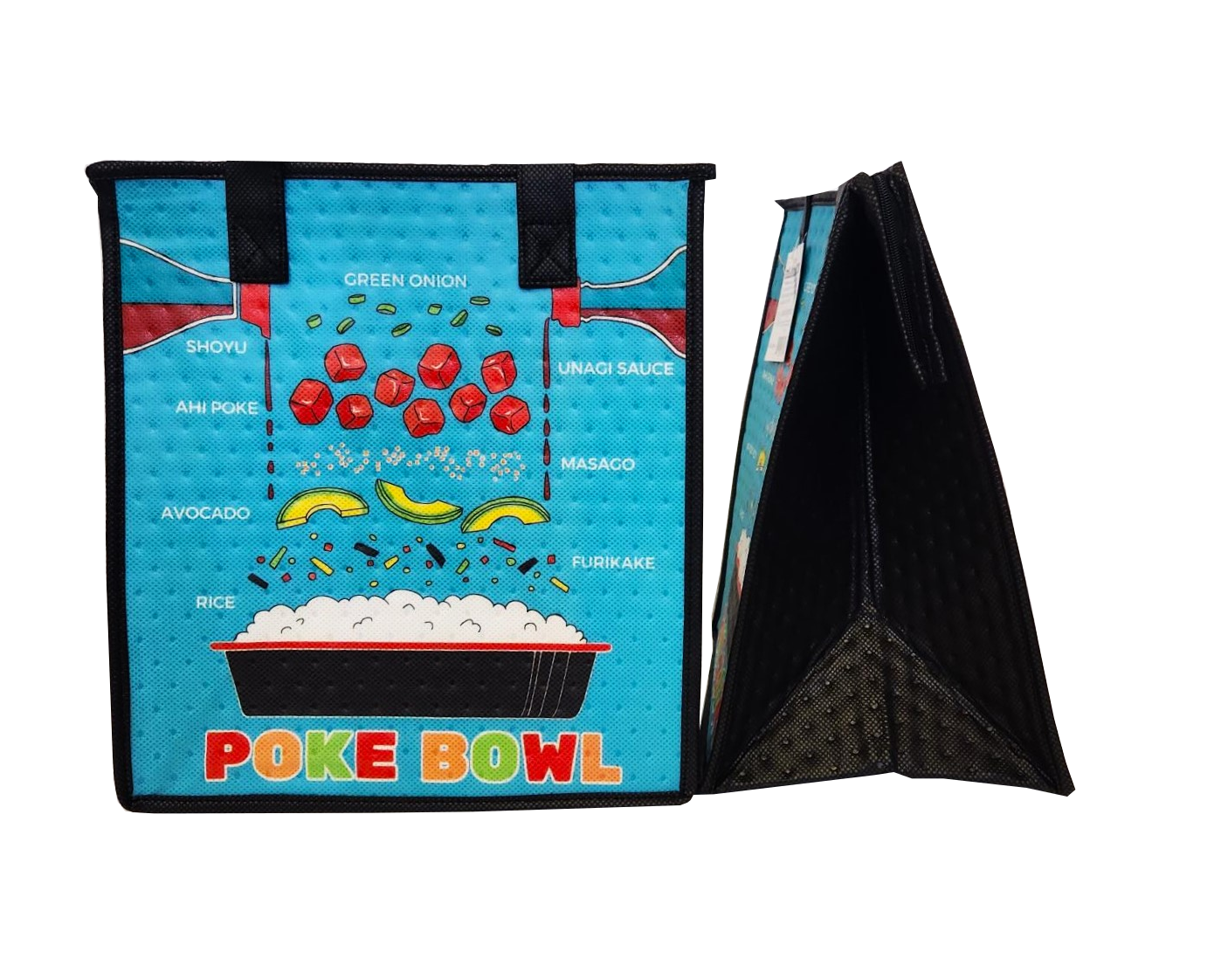 Tropical Paper Garden - Insulated Medium Bag - BUILD A BOWL AQUA