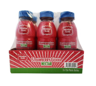 Meadow Gold Strawberry Guava Nectar Drink 6-pack 12oz.