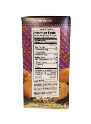 Kauai Kookie Peanut Butter Cookies 4.5oz