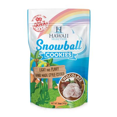 Hawaii Selection Snowball Cookies - Chocolate 5oz.