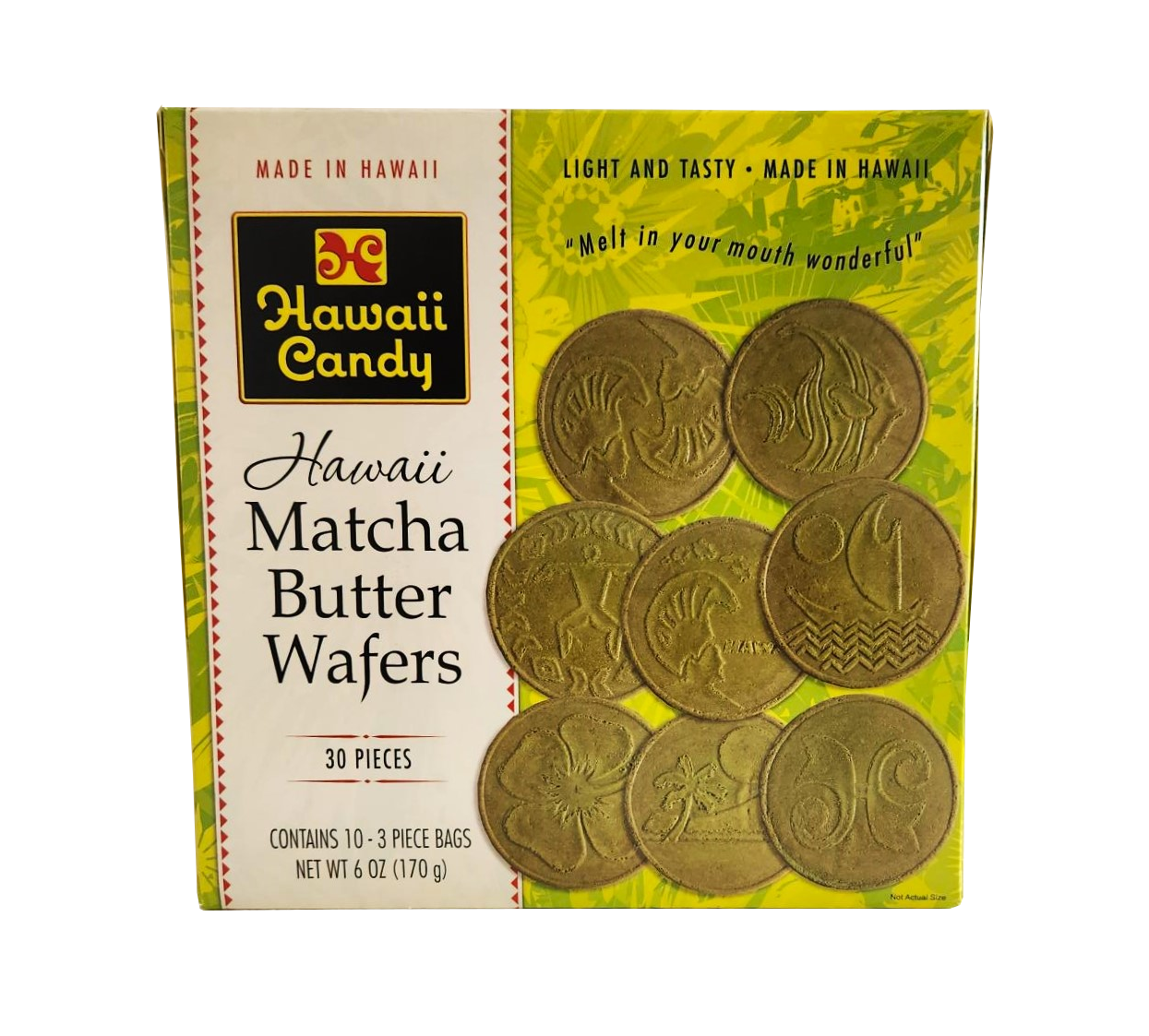 Hawaii Candy Hawaii Matcha Butter Wafers Gift Box 6oz
