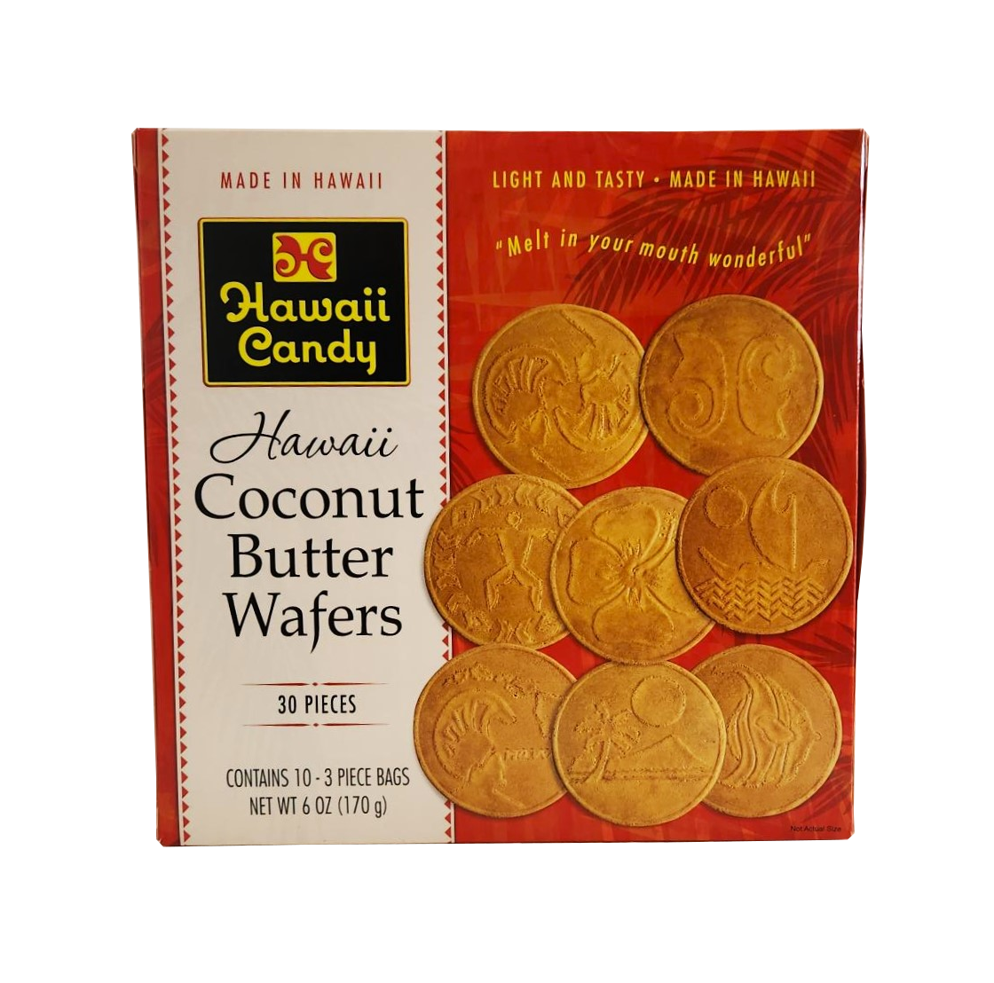Hawaii Candy Hawaii Coconut Butter Wafers Gift Box 6oz Hawaii Candy Hawaii Coconut Butter Wafers Gift Box 6oz